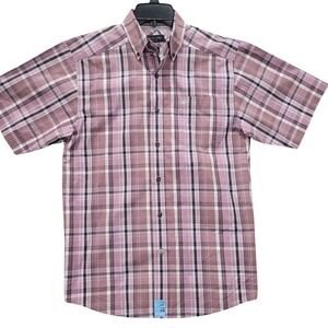 Ariat Pro Series‎ Plaid Short Sleeve Button Up Shirt Men's Small Western